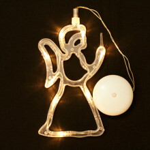 Rechargeable Christmas Light Set, Battery Operated Christmas Silhouette Lights, Suction Cup Window Decorations for LED Christmas Window Silhouettes
