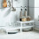 6Pcs White Plastic Plate Drain Rack with Chopsticks Holder for Kitchen 10