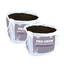 Pro-Grow 1460L Multi-Purpose Compost Bulk Bag: Peat-free all purpose compost soil mix with fertilisers, ideal for potting planting growing and outdoor