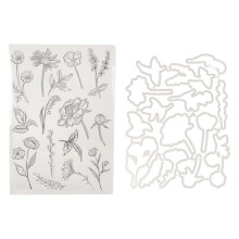 Easy to Use Transparent Stamps for Scrapbooking Featuring Flower Motifs, Clear Stamps Suitable for Holiday Cards and Gift Tags, Reusable