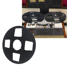10In Empty Tape Reel 4 Hole Aluminum Empty Disc Opening Reel Audio Takeup Reel for Nab Tape Recorder Accessories Black
