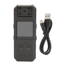 True HD1080P Pocket Camcorder With Real Time Playback, Rotatable Lens LED Night Vision LCD Screen Long Recording Time Wearable Recording Camera Body