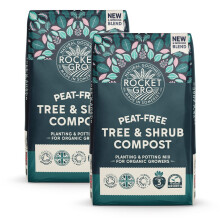 RocketGro - Tree & Shrub Compost Peat-Free Superior Blend - 2 x 40L Bundle - Save 35% - Organic Bio-Active and N:P:K Rich Blend for Planting Trees,