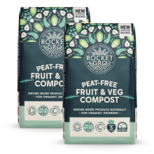 RocketGro - Fruit & Veg Compost Peat-Free Superior Blend - 2 x 40L Bundle - Save 25% - Organic Bio-Active and N:P:K Rich Blend for Growing Healthy