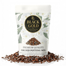 Black Gold Orchid Bark with Perlite - Pine Bark Potting Mix for Epiphytic Orchids | Fast Drainage, High Aeration & Stable Root Anchoring | Clean,