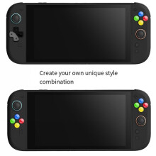 For Switch2 Case Plastic Grip Protective Shell+Button Caps+Direction Keys Kit for Switch2 Grip Case Dust-Proof Cover B