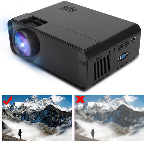 Compact Bluetooth Projector With Bi-Directional Connectivity And Huge Screen Capability, 1080P HD Support With Built-In Compound Diaphragm Speaker 2