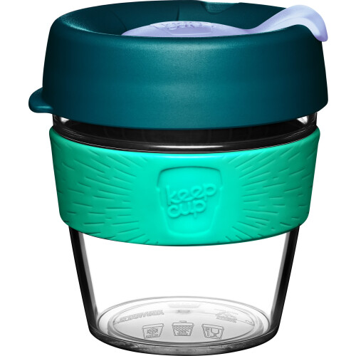 KeepCup KeepCup Original, Lightweight Plastic Reusable Coffee Cup with Splashproof Sipper Lid - 8oz/227ml - Eventide