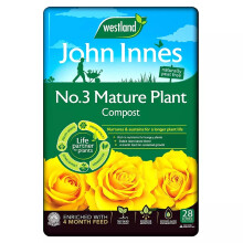 Mature Plant Garden Potting Compost - Peat Free No3 Mature Plant Potting Seedling Compost 28L Bag with Topline Card for Outdoor & Indoor House Plants.
