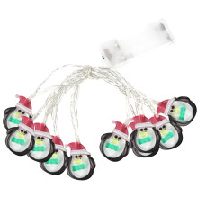 Cordão de luzes de Natal de 3 metros com 20 LEDs, alimentado por bateria - Design fofo e sem fio para decoração de janelas, ambientes internos e
