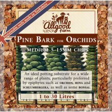 Allgood Farm Premium Pine Bark for Orchids - Medium Grade 5-15mm British Bark Substrate for Orchids, Bonsai, Soils & Bedding (15 Litres)