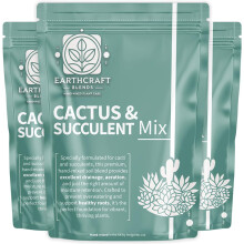 Cactus & Succulent Soil Mix ? Fast-Draining Potting Blend for Cacti, Aloe Vera & Succulents ? Prevents Overwatering & Root Rot ? Supports Healthy