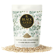 Black Gold Coarse Silica Sand for Gardening, Bonsai & Succulents | Sharp Grit Improves Drainage, Aeration & Soil Structure | Washed, Dried & Graded