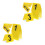 30Pcs Yellow Plastic Crime Scene Markers Multi-Function Table Numbers 11