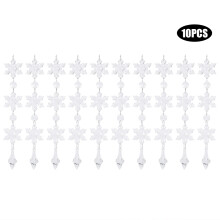 Radiant Acrylic Snowflake Ornaments, Clear Crystal Garland Strands for Christmas Tree Decorations, Adorn Your Home with Clear Crystal Beads, Perfect