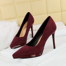 Women's Suede High Heel Party Pointed Toe Pumps