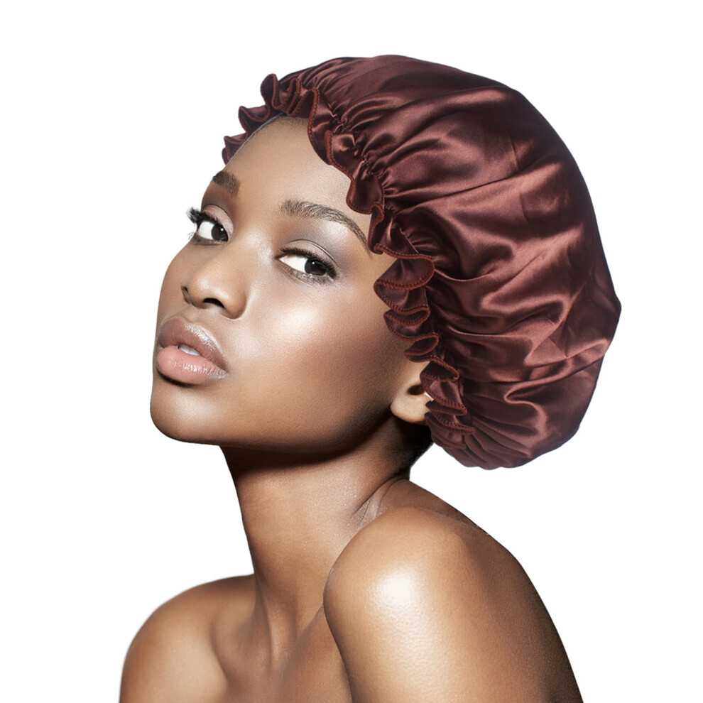 Silk Bonnet for Sleeping Double-Layer Non-Slip Hair Cap