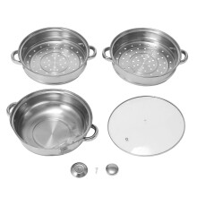 Stainless Steel Soup Steamer Pot Large Capacity Double-Ear