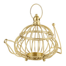 Trăsură cu design unic din sârmă de aur, decor solid și durabil pentru petrecerea de nuntă, piesă centrală decorativă cu trăsură turnată