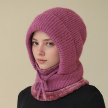 Cappello Willtoo3in1Beanie con sciarpa e maschera, berretto invernale da donna in maglia spessa, sciarpa, cappello da neve, paraorecchie, cappello a