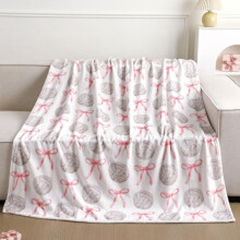 Pink Bow Volleyball Blanket – Soft Fuzzy Fleece Throw (50x60"), Hand Wash Only, Compatible with Dorm, Room & Themed Gifts