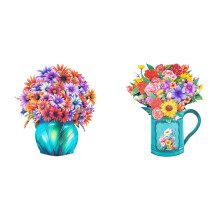3D-Grußkarte mit handgefertigtem Pop-up-Effekt und Papierblumen – Muttertags- und Erntedankgeschenk für Frauen, passend für Standardumschläge