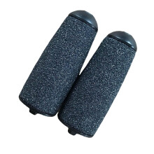 Conjunto de 2 cabeças de substituição para lixadeira elétrica de pés – rolos de areia grossa pretos, fácil instalação.