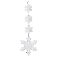 Beautiful Pendant Decoration, Clear Transparent Multipack Christmas Tree Ornaments For Rainbow Brilliance, Delicate Crystal Glass Snowflakes Suitable