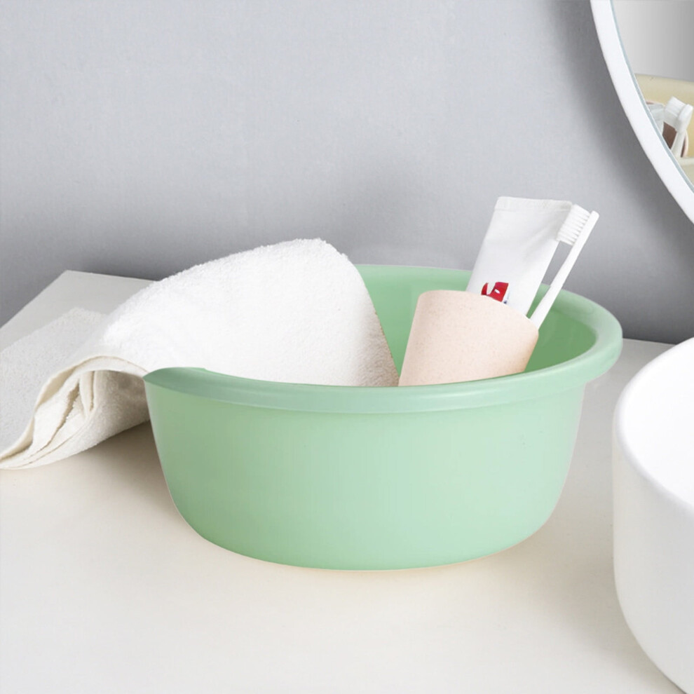 Round Plastic Wash Basin Portable Stackable 1 Piece 975221498601