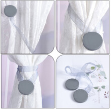 Magnetic Curtain Tie – No-Drill, Adjustable, Strong Magnets, Decorative Strap for Bedroom, Bathroom, Living Room, Kitchen, Nursery, Patio Doors