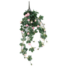 Decoração para interiores e exteriores, ideal para casamentos e decoração de casa: plantas suspensas realistas com guirlanda de flores de seda e