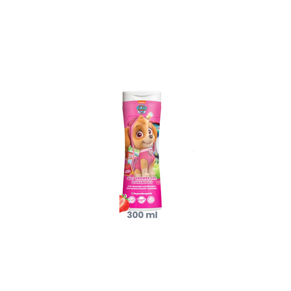 Paw Patrol Shampoo & Shower Strawberry 300Ml Pink Nickelodeon