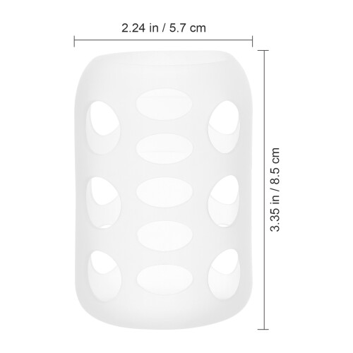 8Pcs Premium Silicone Baby Feeding Bottle Covers White Protector 1