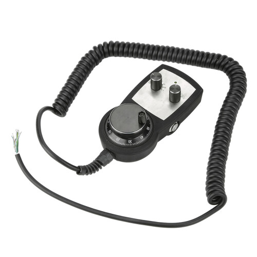 Wireless Electronic Handwheel with Durable Metal Construction Adjustable Pulse Generator Emergency Stop Function Plug and Play Controller4Axis 1