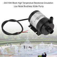 24V 10W Black High Temp Resistance Brushless Water Pump Low Noise Circulation