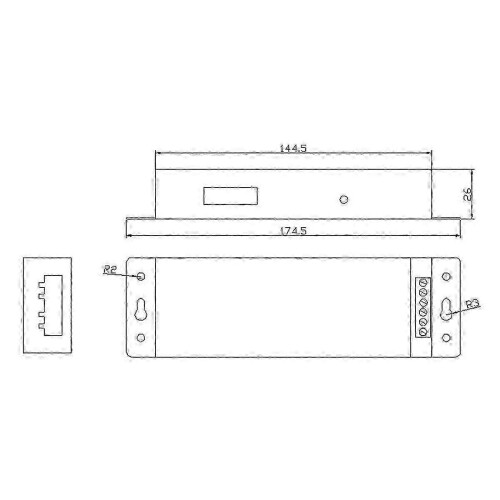 (As show, One size) LED Controller DMX to Decoder for 2801 6803 2812 2811 Strip Light Tape DC5V 12V 24V 1