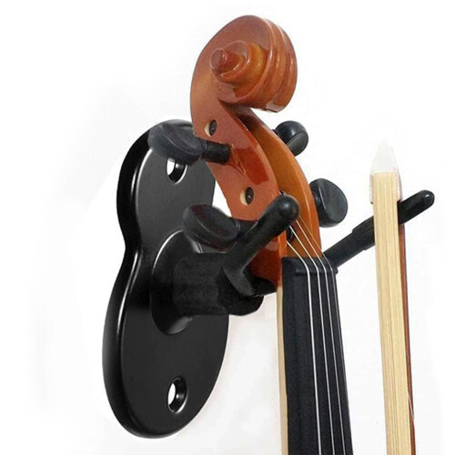 Violin/Viola Hanger w Bow Hook, 2-Pack Iron Base 2