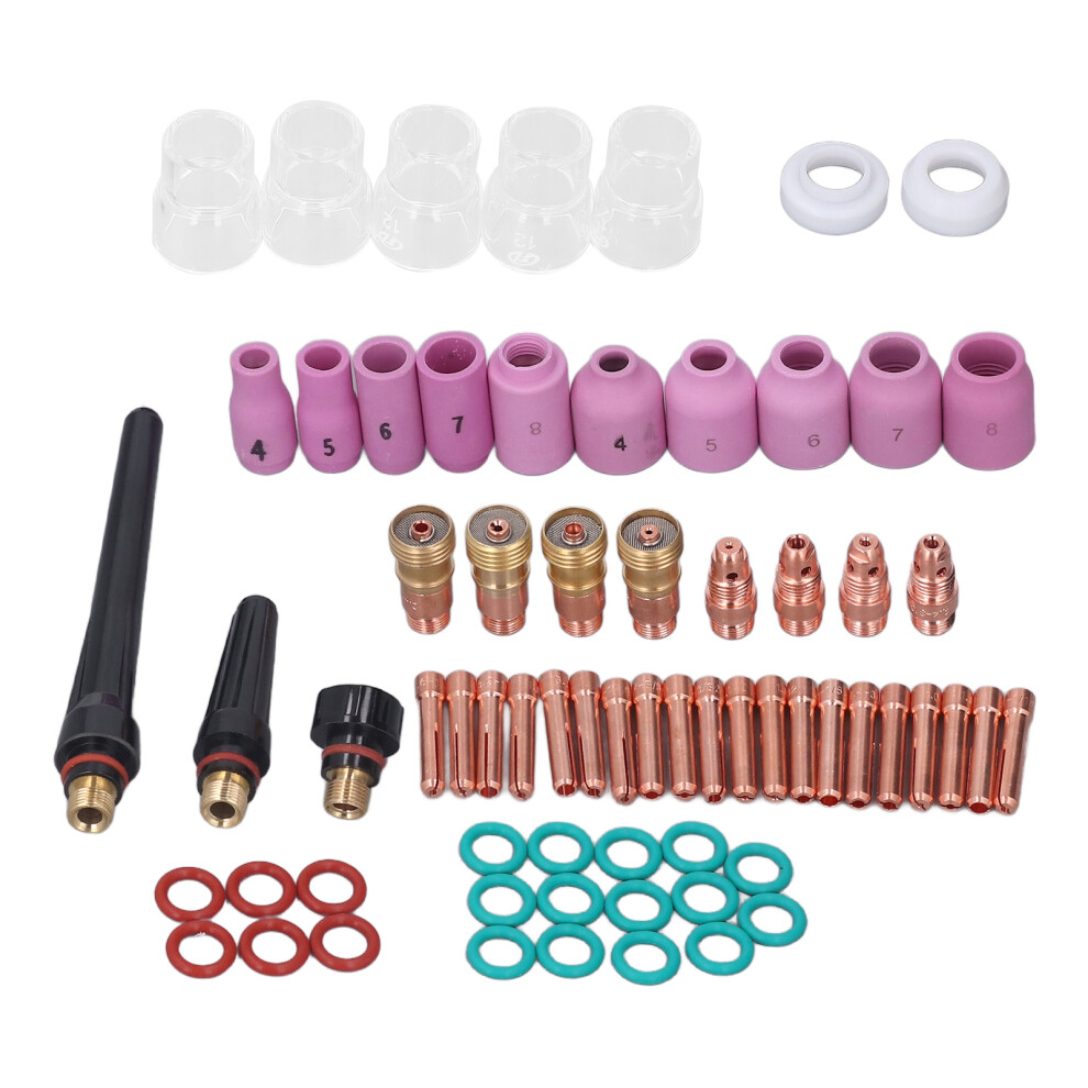 68Pcs Tig Welding Accessory Set For Wp17 18 26 With Glass Cup & Electrodes 8431387631808