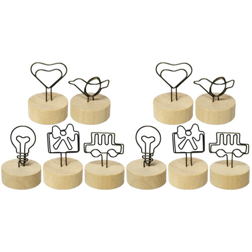 10Pcs Multi Iron Wire Card Clips Elegant Table Number Holders 2