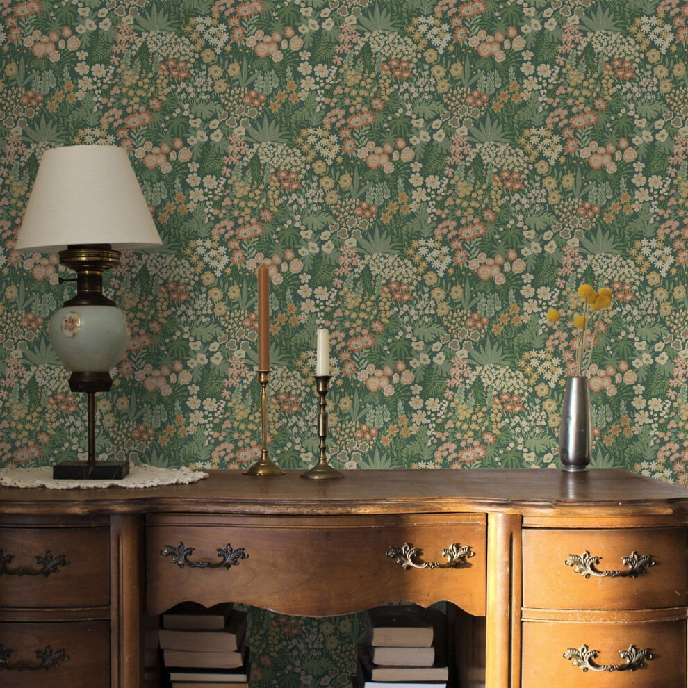 Green Floral Wallpaper Forest Foliage Feature Wall 5061103677747