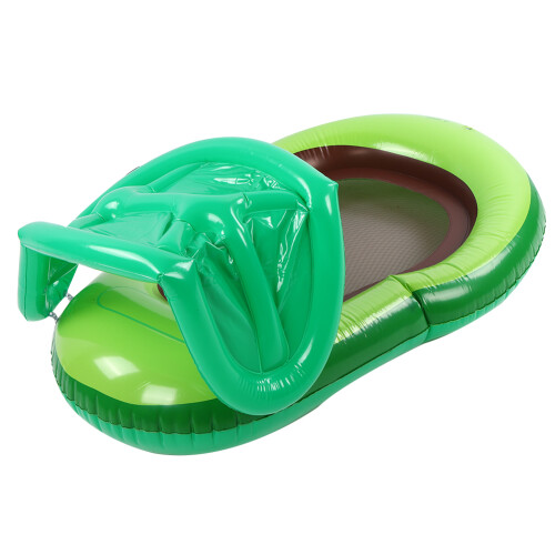 Ribbed Structure Inflatable Avocado Pool Float, 2Air Chambers with Durable Thick Vinyl for Maximum Stability and Support 2
