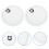 4Pcs White Protective Drum Stickers Pet Material for Drum Set Care 2