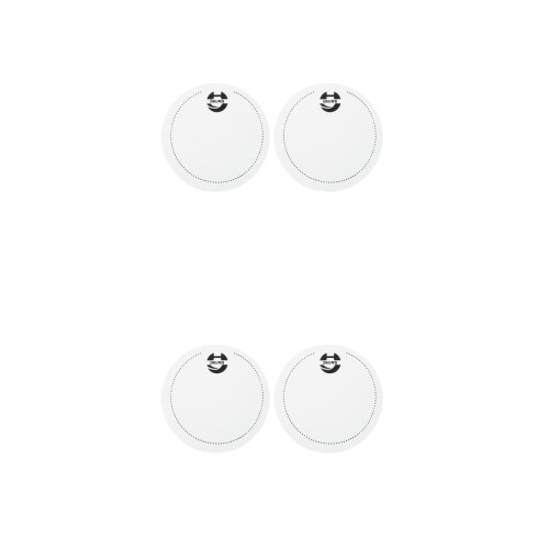 4Pcs White Protective Drum Stickers Pet Material for Drum Set Care 2