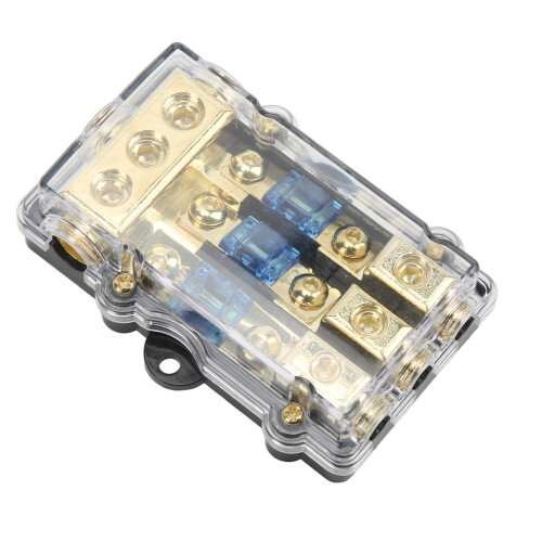 Διανομέας ασφαλειών συστήματος ήχου HiFi Block3Way Υλικό κράματος χαλκού Καλώδιο 2