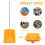 2Pcs Versatile Plastic Head Snow Removal and Poultry Feed Scoop 6