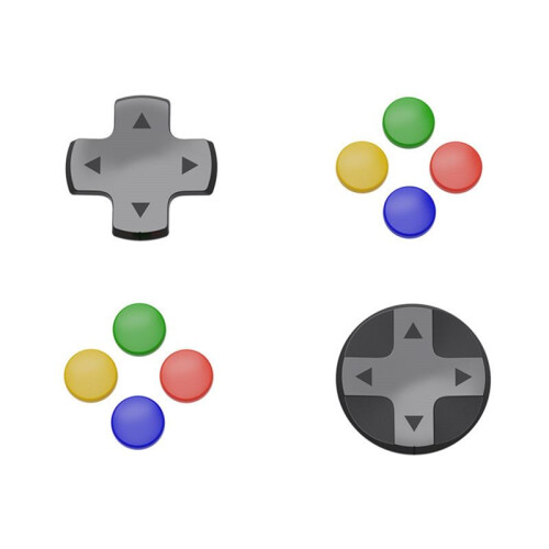 For  2 Joystick Cap+D-Pad Button Cap Kit No-Slip Silicone Thumb Grips Caps 1
