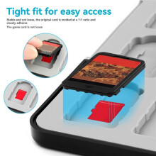 Game Card Storage Case for  2  Lite OLED Hard Shell with 64 Game Cartridge & 64 Micro- Card Slots