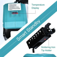 60W Soldering Iron for 18V Li-Ion Battery Cordless Electric Welding Tools 300-510 Adjustable Internal Heating