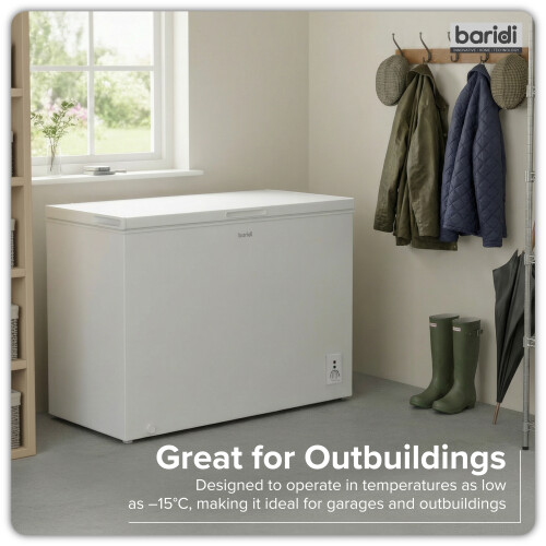 Dellonda Baridi Freestanding Chest Freezer 254L Capacity 2