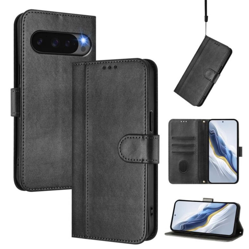 Google Pixel 10 Pro 6.3" Wallet Case Â Flip Leather Tpu, Card Holder, Wrist Strap, Shockproof, Compatible With Google Pixel 10 Pro Black 9175034776632